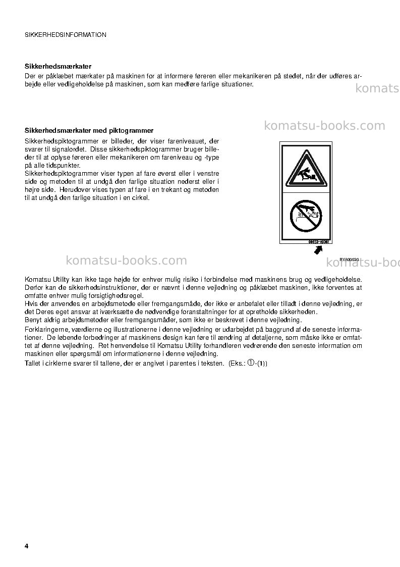 Komatsu pc09-1ita Operation manual cover Page 6 Komatsu pc09-1ita Operation manual cover Page 6