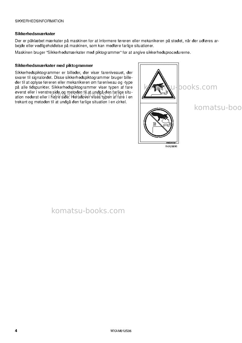 Komatsu pc26mr-3ita Operation manual cover Page 6 Komatsu pc26mr-3ita Operation manual cover Page 6