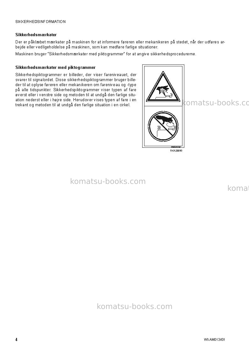 Komatsu pc20mr-2ita Operation manual cover Page 6 Komatsu pc20mr-2ita Operation manual cover Page 6