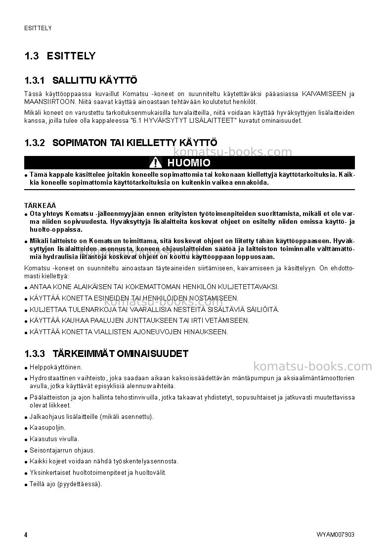 Komatsu ck25-1ita Operation manual cover Page 6 Komatsu ck25-1ita Operation manual cover Page 6