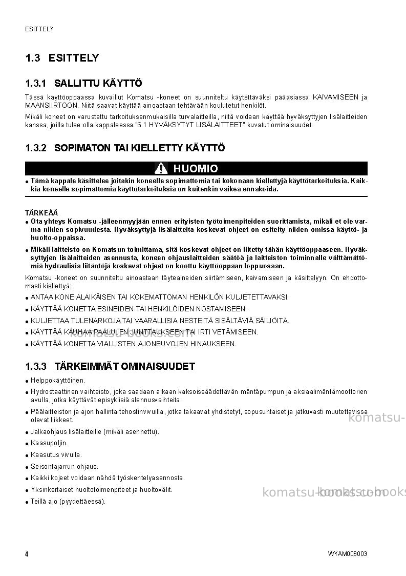 Komatsu ck35-1ita Operation manual cover Page 6 Komatsu ck35-1ita Operation manual cover Page 6