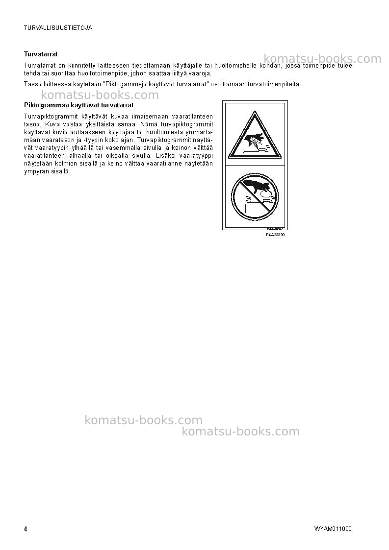 Komatsu ck20-1ita Operation manual cover Page 6 Komatsu ck20-1ita Operation manual cover Page 6