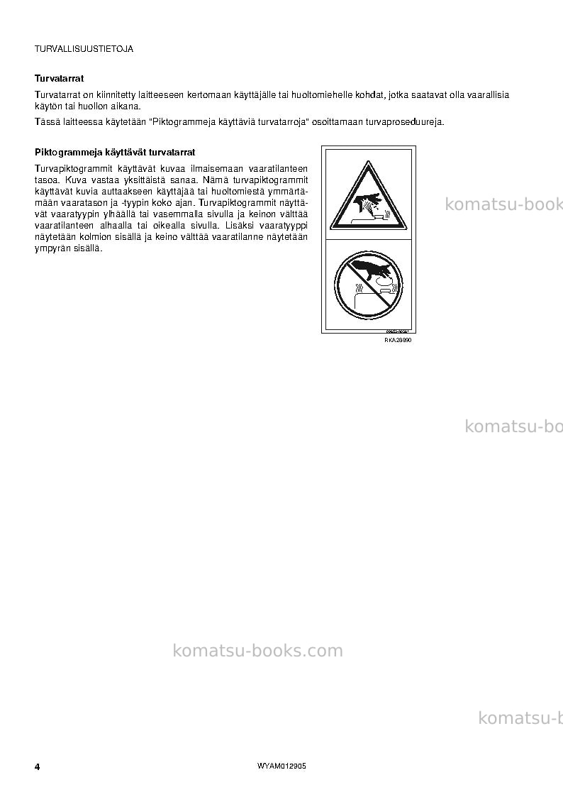 Komatsu pc80mr-3ita Operation manual cover Page 6