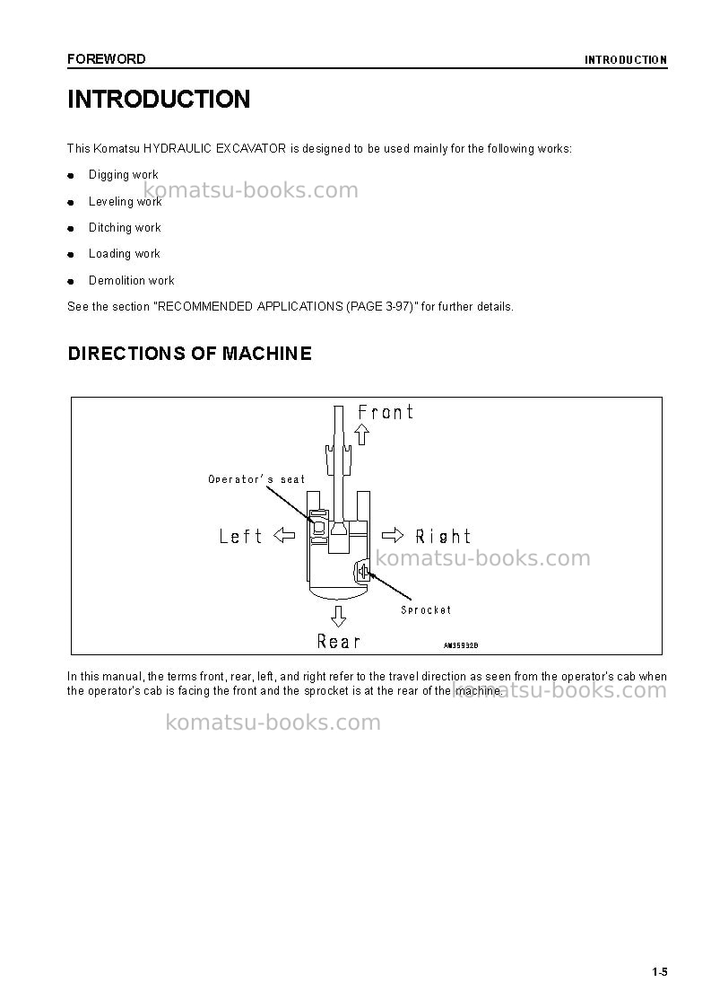 Komatsu pc200-7chn-segment-monitor Operation manual cover Page 6 Komatsu pc200-7chn-segment-monitor Operation manual cover Page 6