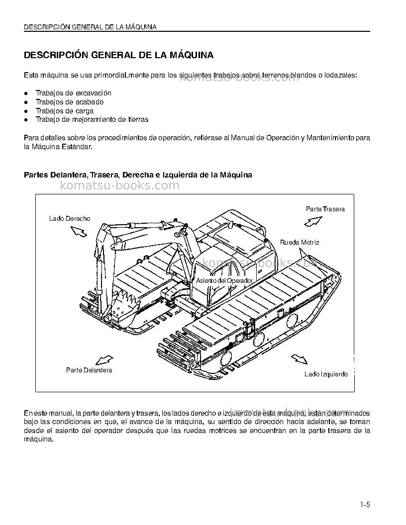 Komatsu pc200-6jpn Manual de operación cover Page 6