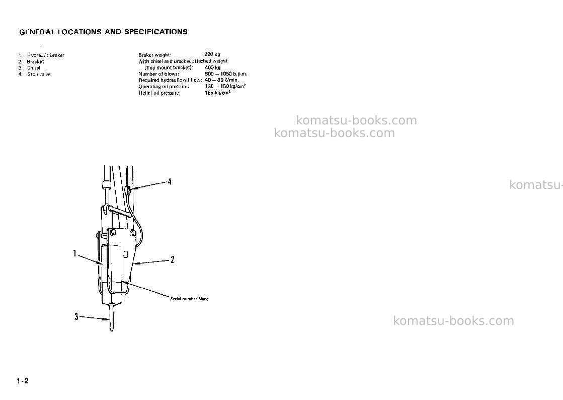 Komatsu jkhb401jpn Operation manual cover Page 6 Komatsu jkhb401jpn Operation manual cover Page 6
