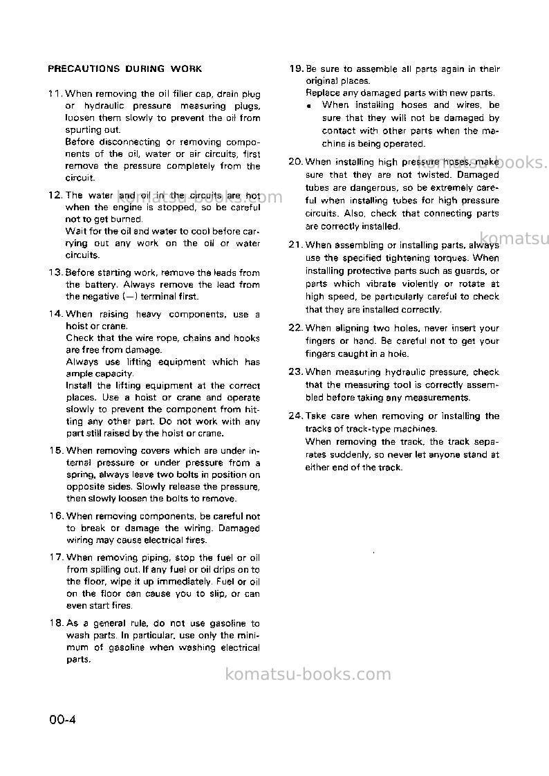 Komatsu d41s-3jpn Repair & maintenance cover Page 6