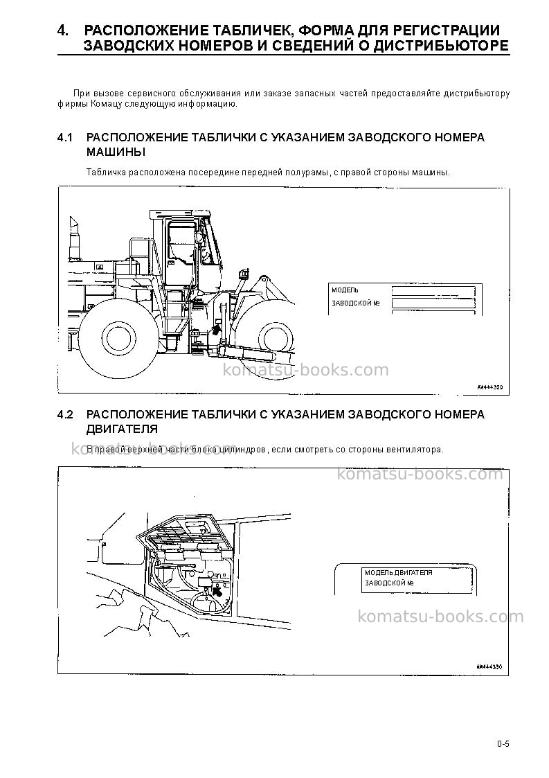 Komatsu wd500-3jpn Руководство по эксплуатации обложка Страница 7