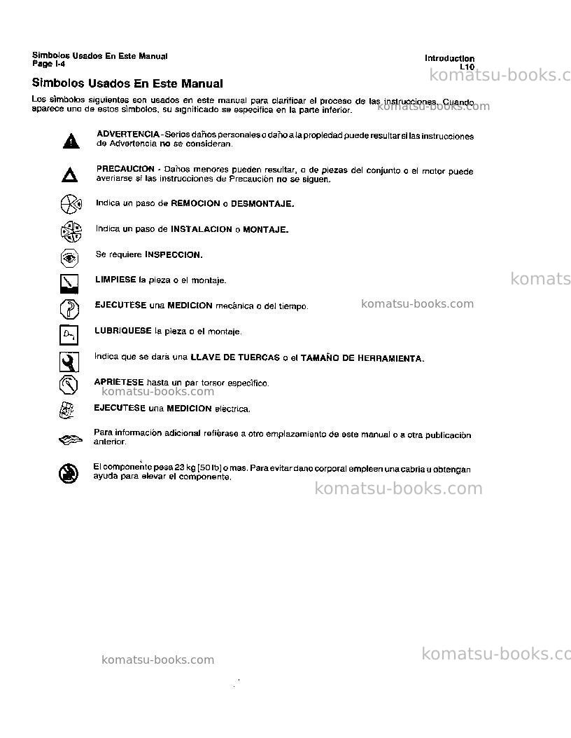 Komatsu lta-10cusa Repair & maintenance cover Page 7