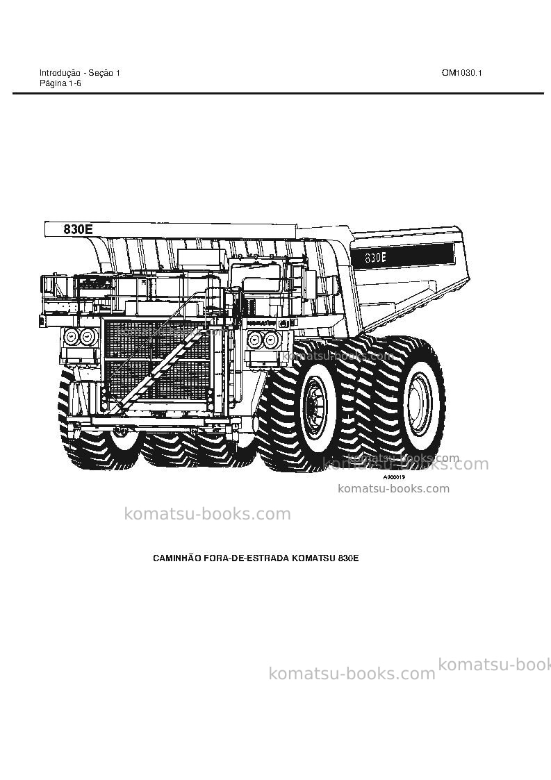 Komatsu 830eusa Manual de operação capa Página 7