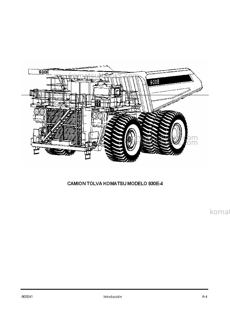 Komatsu 930e-4usa Reparación y mantenimiento cover Page 7