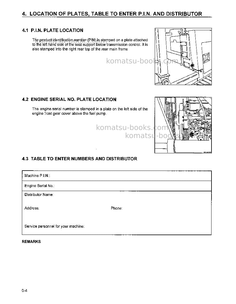 Komatsu d39e-1usa Operation manual cover Page 7
