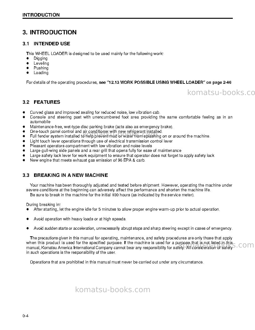 Komatsu wa180l-3jpn Operation manual cover Page 7