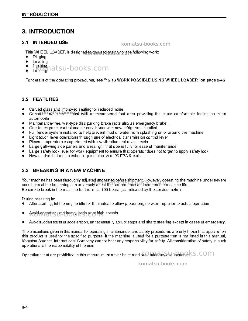 Komatsu wa120l-3jpn Operation manual cover Page 7
