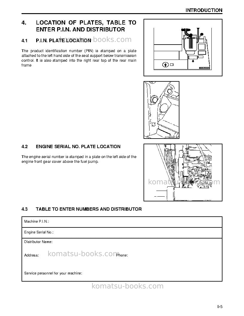 Komatsu td-8h Operation manual cover Page 7 Komatsu td-8h Operation manual cover Page 7