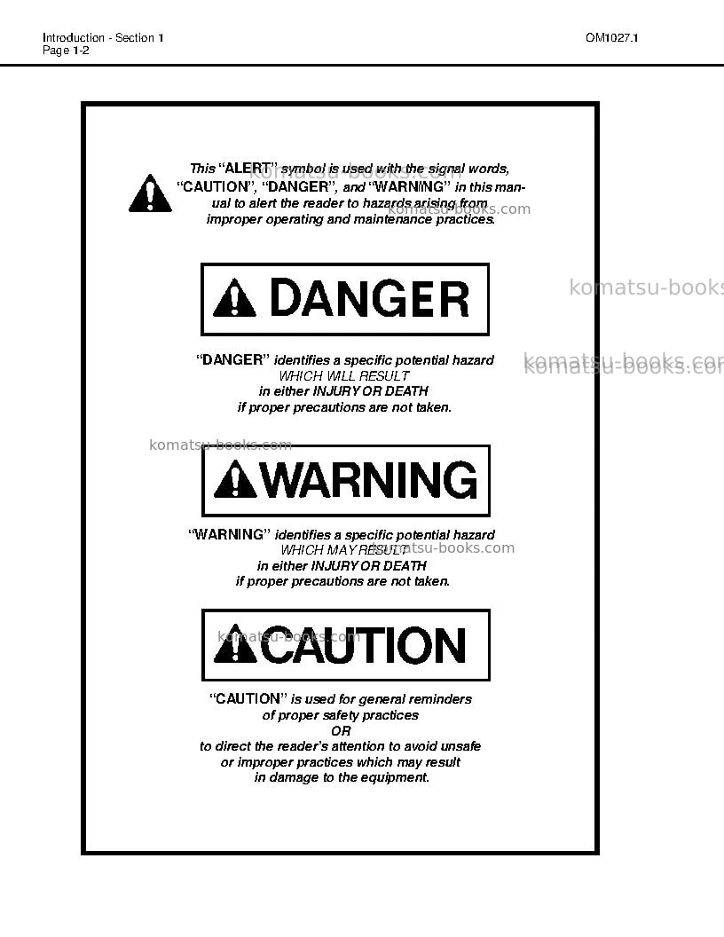 Komatsu 730eusa Operation manual cover Page 7