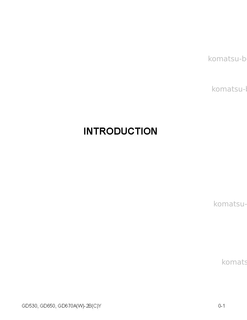 Komatsu gd650aw-2usa-by Operation manual cover Page 7 Komatsu gd650aw-2usa-by Operation manual cover Page 7