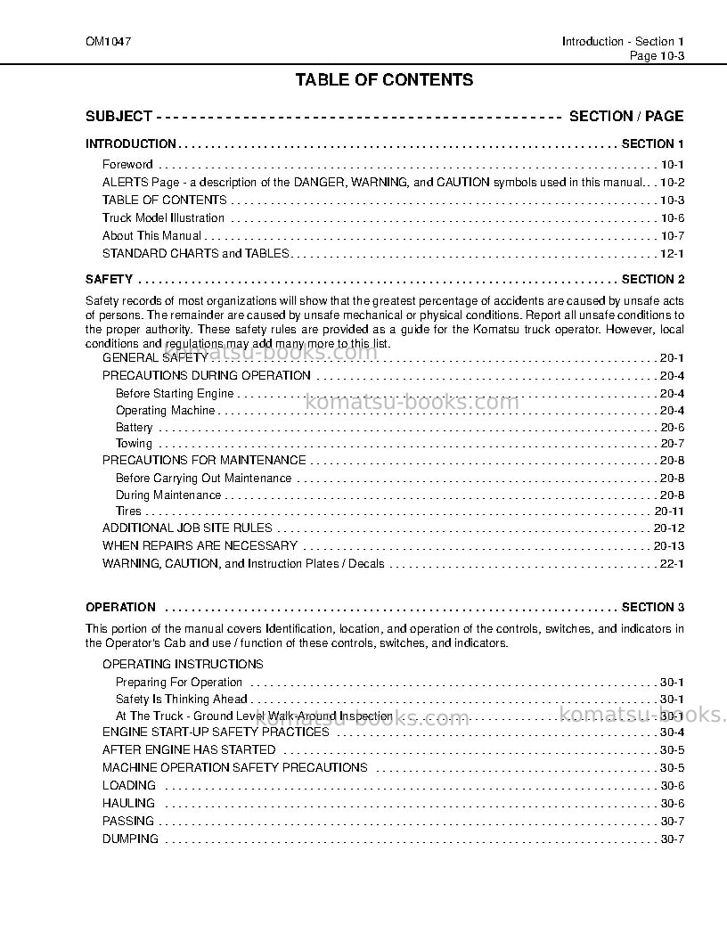 Komatsu 730eusa Operation manual cover Page 7