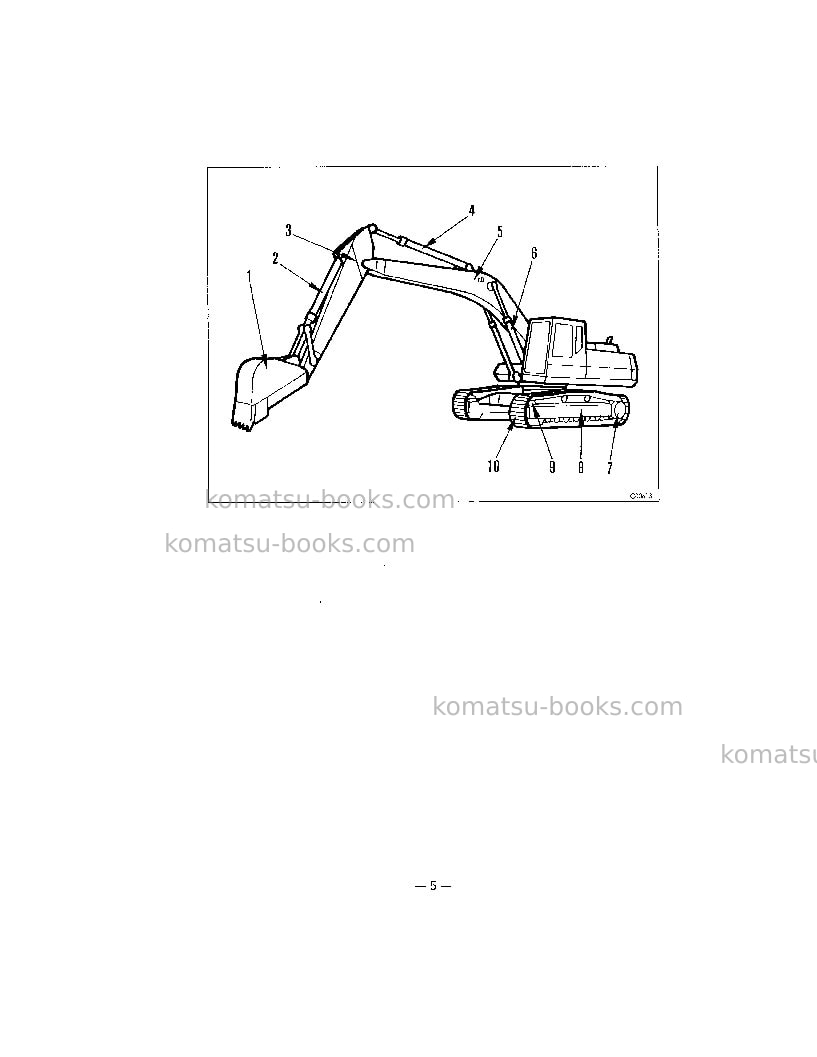 Komatsu pc300hd-5jpn Operation manual cover Page 7 Komatsu pc300hd-5jpn Operation manual cover Page 7
