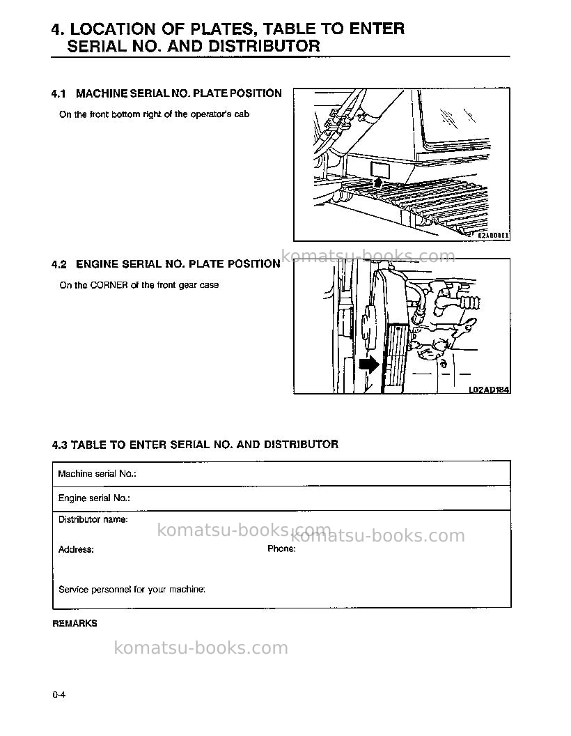 Komatsu pc300hd-6usa-lc Operation manual cover Page 7 Komatsu pc300hd-6usa-lc Operation manual cover Page 7