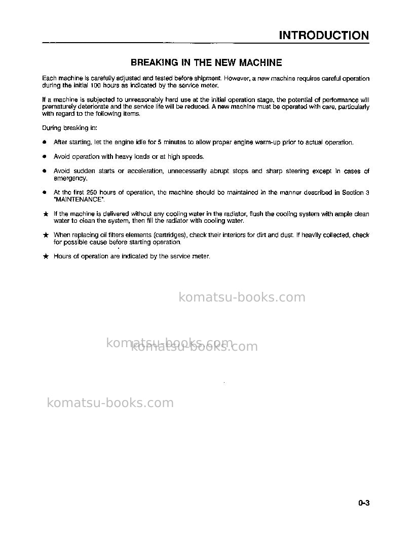 Komatsu wa500-1usa-l Operation manual cover Page 7