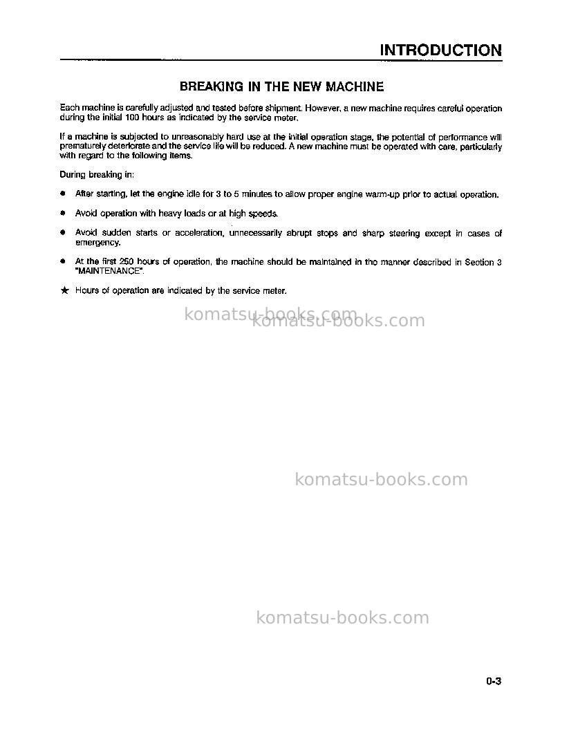 Komatsu wa600-1usa-l Operation manual cover Page 7 Komatsu wa600-1usa-l Operation manual cover Page 7