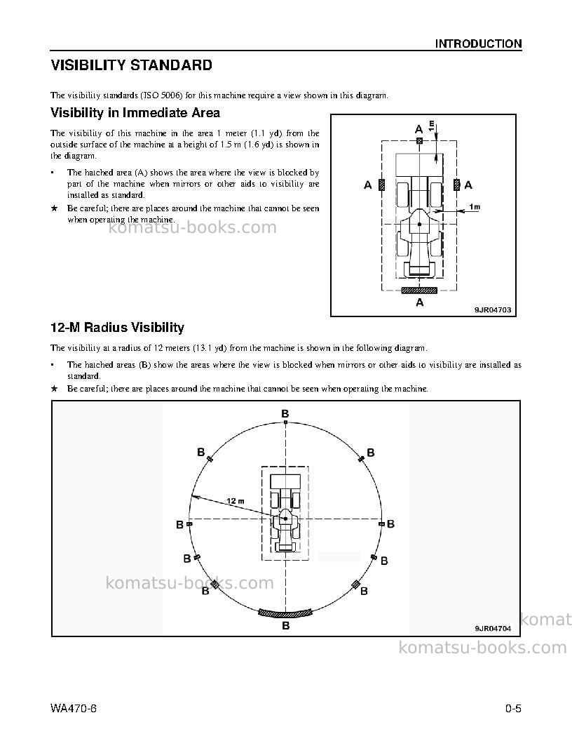 Komatsu wa470-6usa Operation manual cover Page 7 Komatsu wa470-6usa Operation manual cover Page 7