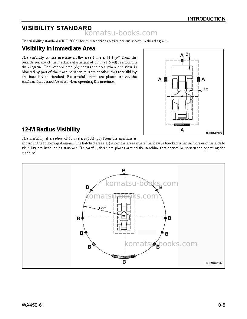 Komatsu wa450-6usa Operation manual cover Page 7 Komatsu wa450-6usa Operation manual cover Page 7
