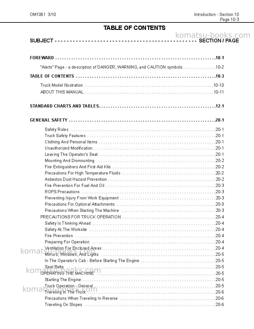 Komatsu 830e-1usa-ac Operation manual cover Page 7