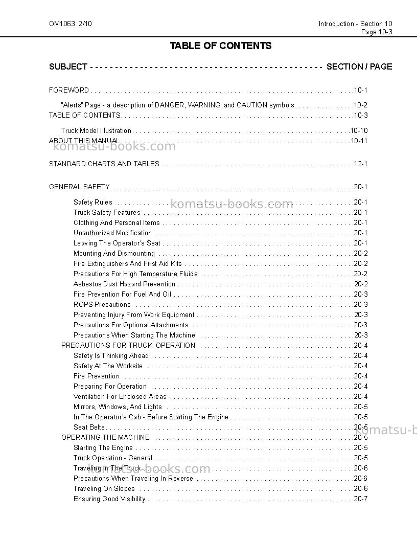 Komatsu 830e-1usa-ac Operation manual cover Page 7 Komatsu 830e-1usa-ac Operation manual cover Page 7