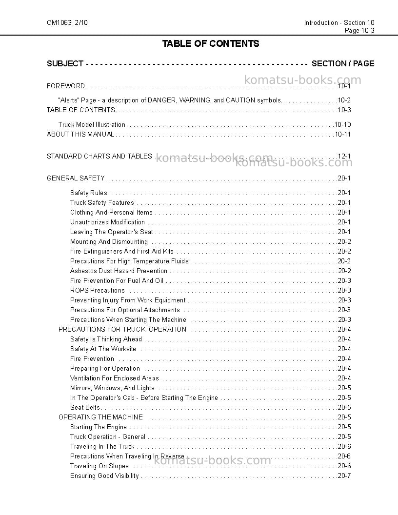 Komatsu 830e-1usa-ac Operation manual cover Page 7 Komatsu 830e-1usa-ac Operation manual cover Page 7