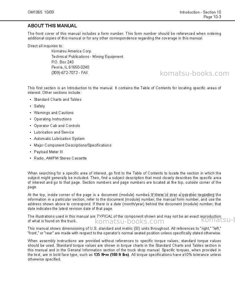 Komatsu 860e-1usa-kt Operation manual cover Page 7 Komatsu 860e-1usa-kt Operation manual cover Page 7