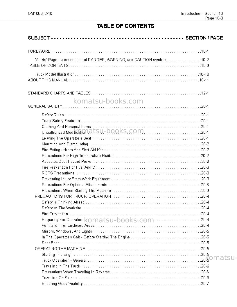 Komatsu 830e-1usa-ac Operation manual cover Page 7