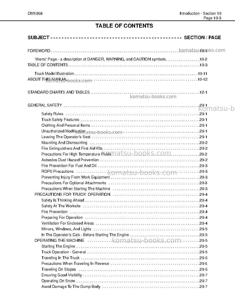 Komatsu 830e-1usa-ac Operation manual cover Page 7