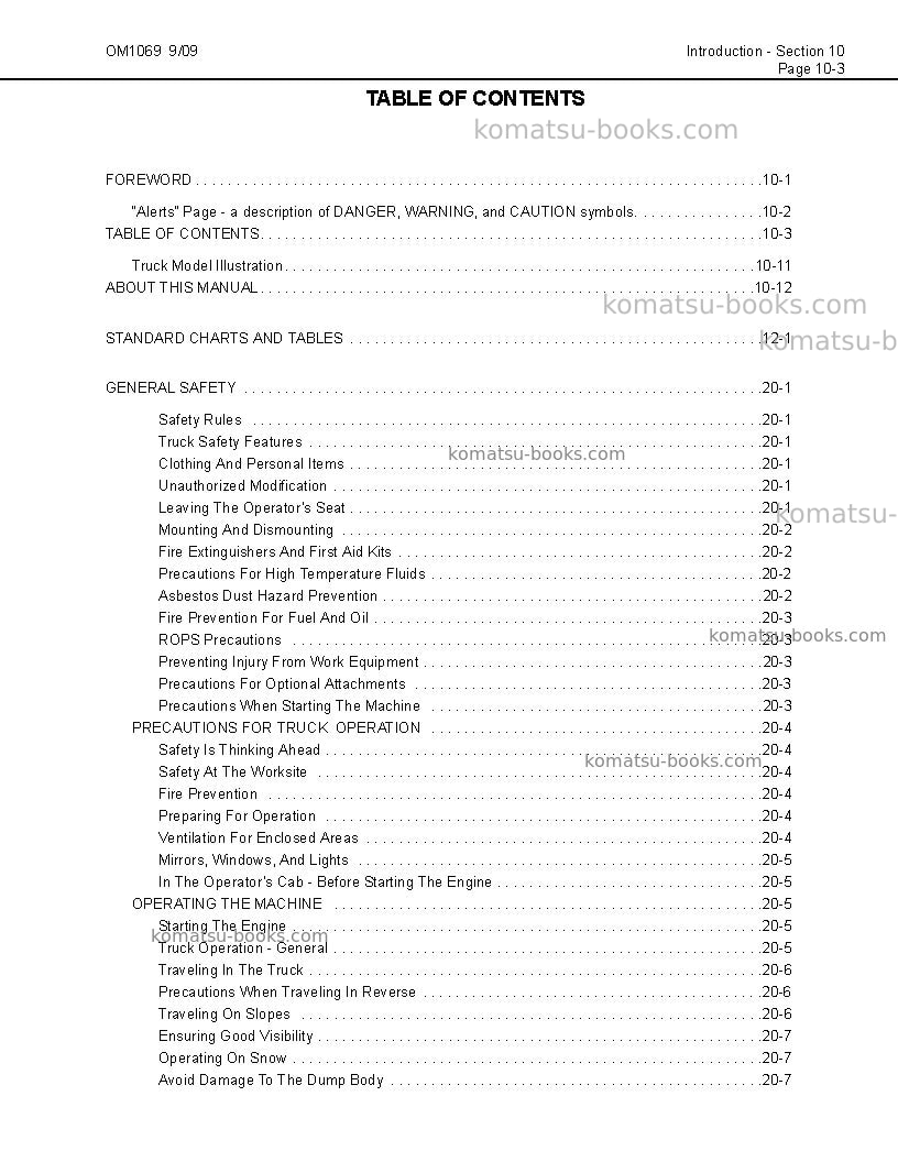 Komatsu 830e-1usa-ac Operation manual cover Page 7 Komatsu 830e-1usa-ac Operation manual cover Page 7