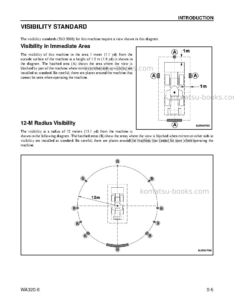 Komatsu wa320-6usa Operation manual cover Page 7 Komatsu wa320-6usa Operation manual cover Page 7