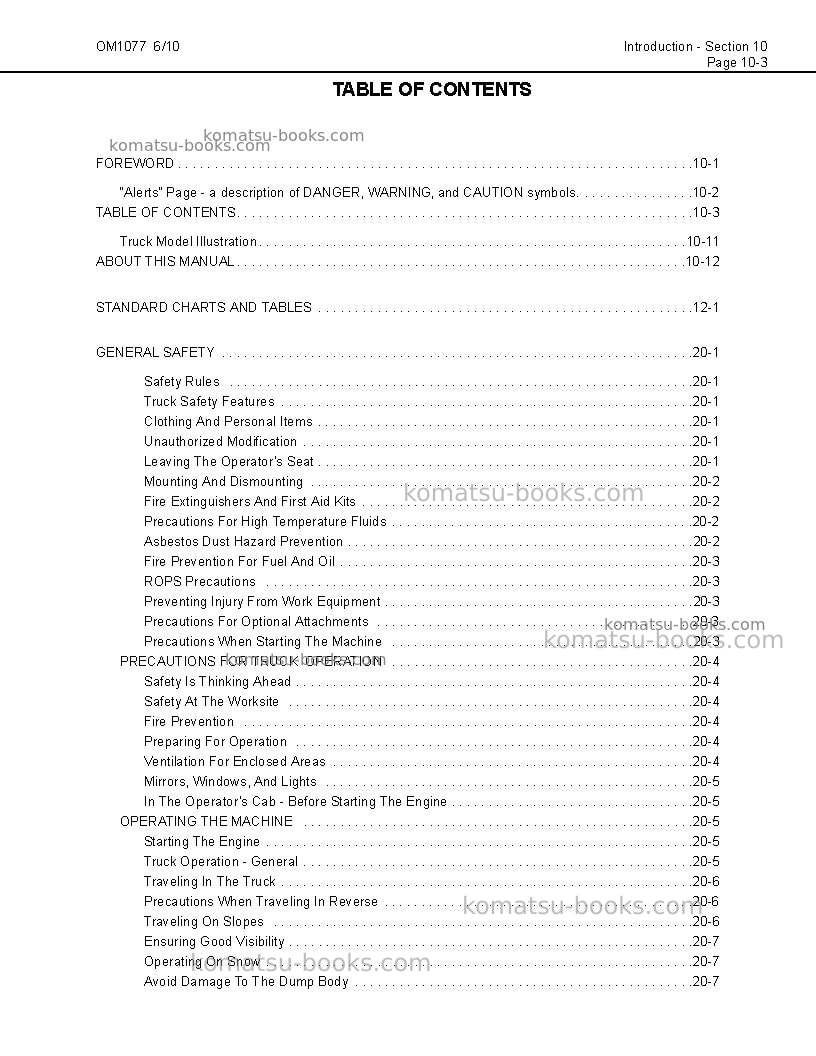 Komatsu 830e-1usa-ac Operation manual cover Page 7