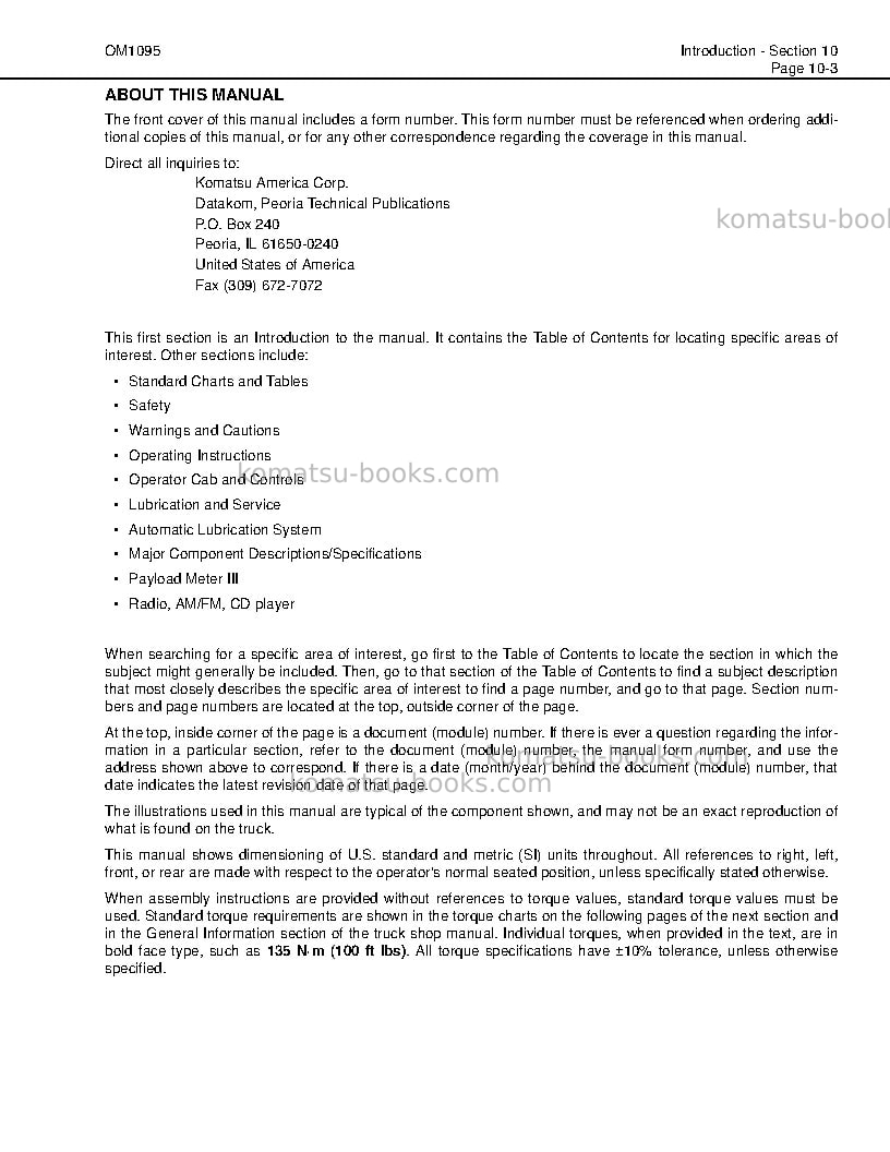 Komatsu 730eusa-with trolley Operation manual cover Page 7