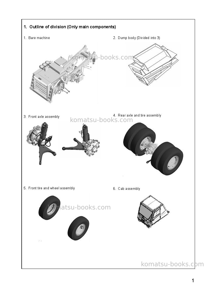 Komatsu hd785-7usa Field assembly manual cover Page 7