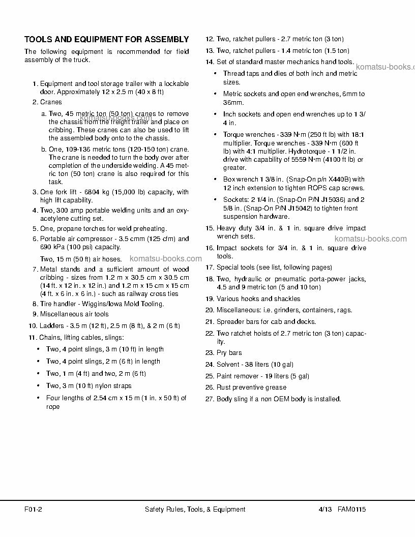 Komatsu 830e-1usa-ac 现场装配手册 封面 页 7