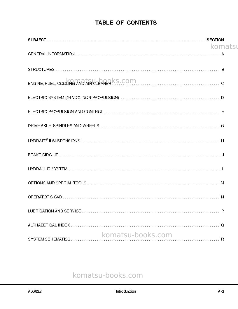 Komatsu 830eusa Repair & maintenance cover Page 7