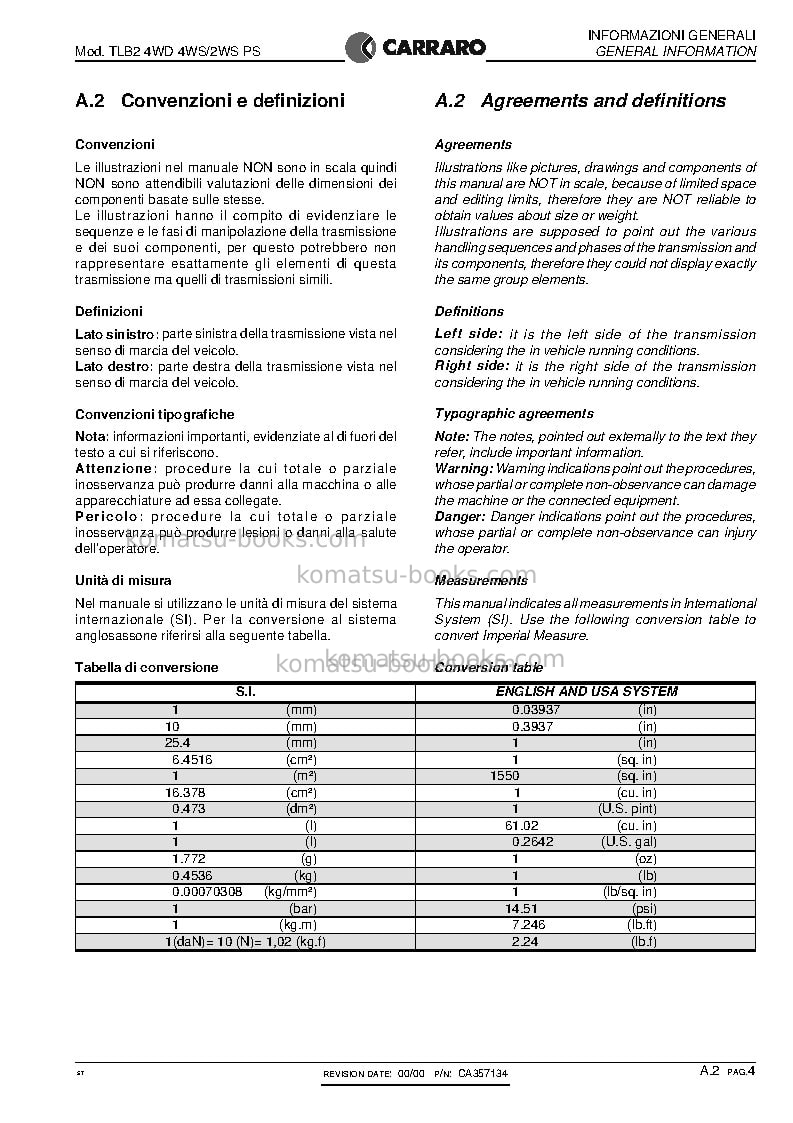 Komatsu wb140ps-2ita Repair & maintenance cover Page 7