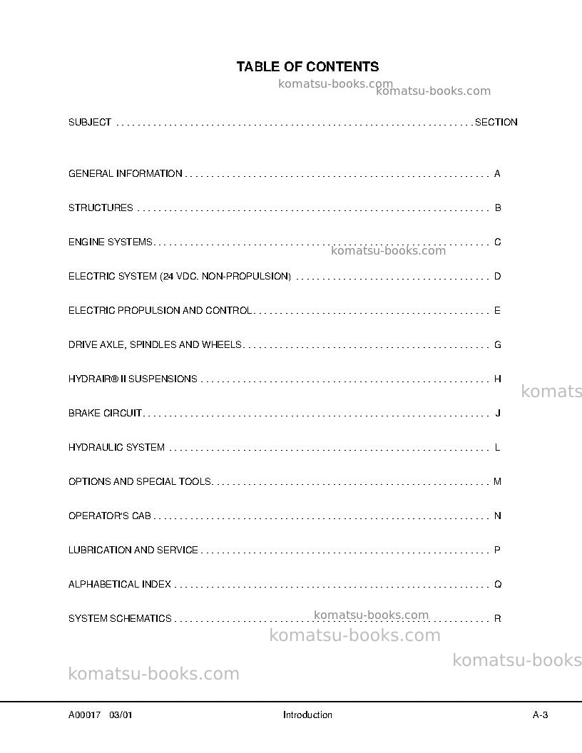 Komatsu 930eusa Repair & maintenance cover Page 7