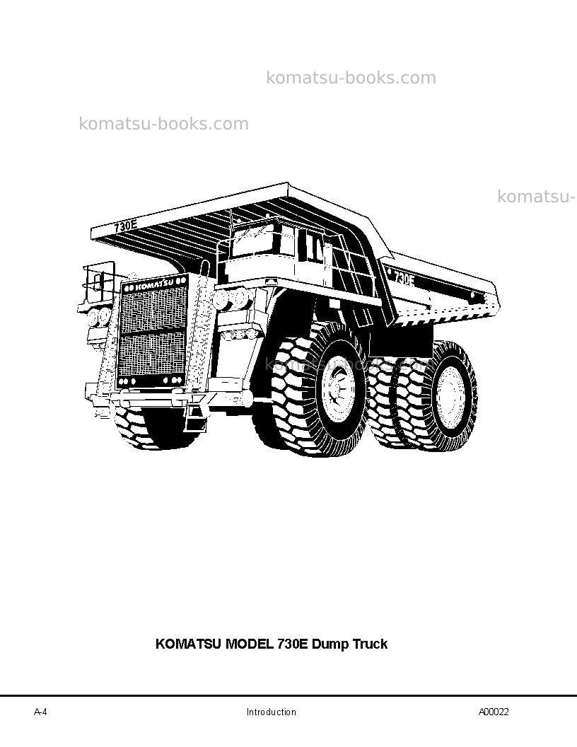 Komatsu 730eusa Repair & maintenance cover Page 7