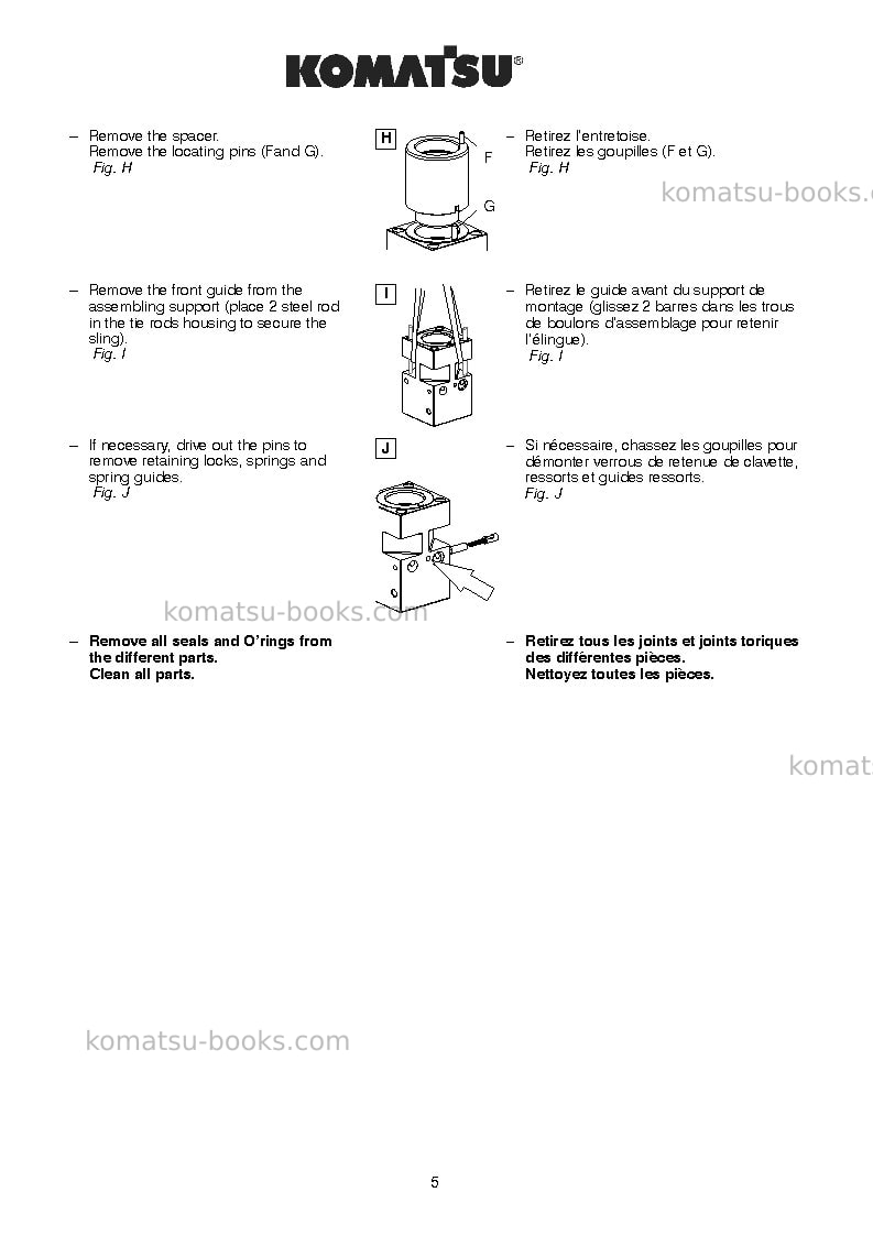 Komatsu jpb375sxusa Repair & maintenance cover Page 7