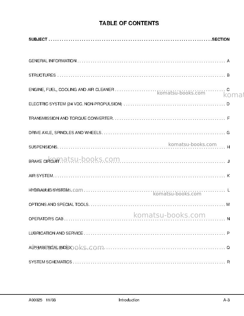 Komatsu hd1500-5usa Repair & maintenance cover Page 7