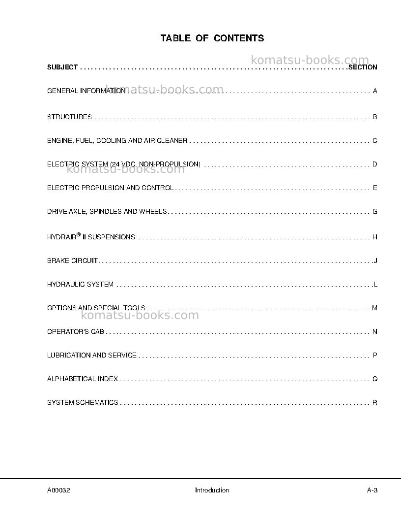 Komatsu 830eusa Repair & maintenance cover Page 7
