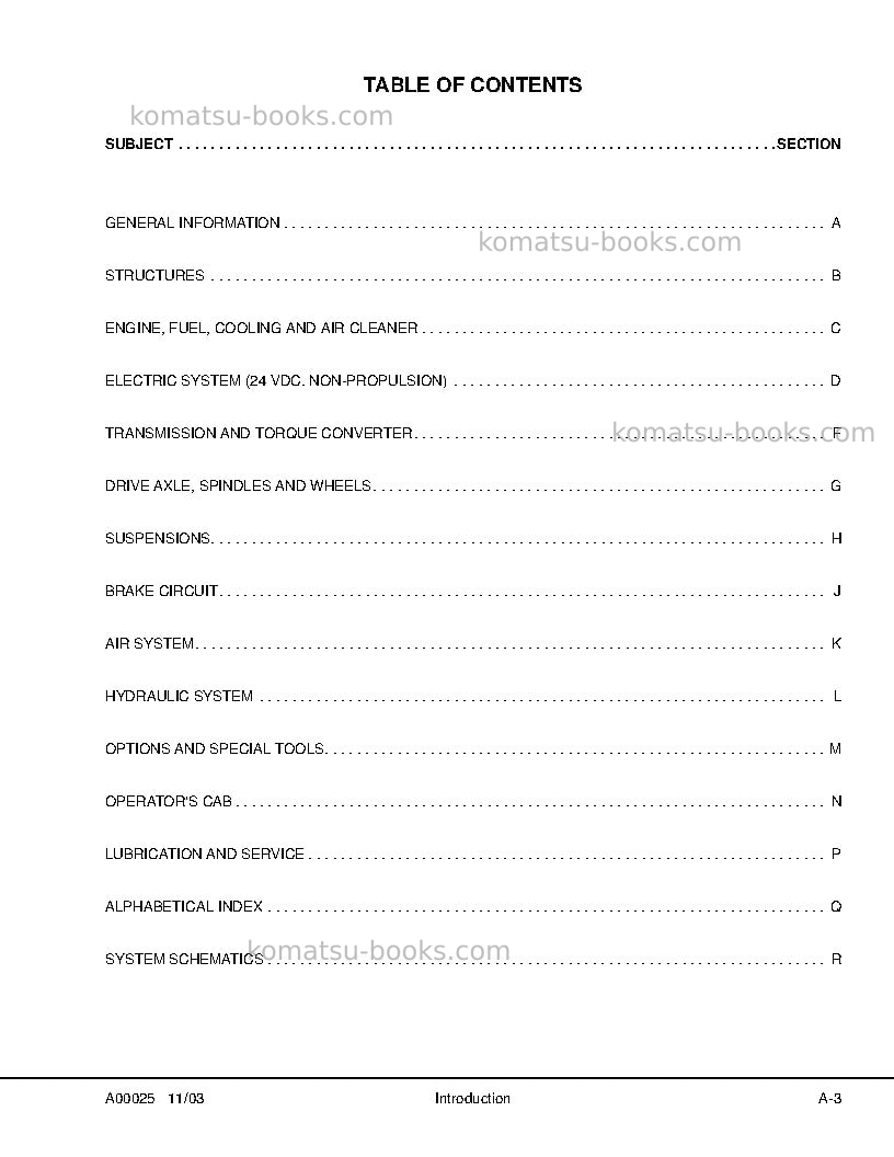 Komatsu hd1500-5usa Repair & maintenance cover Page 7