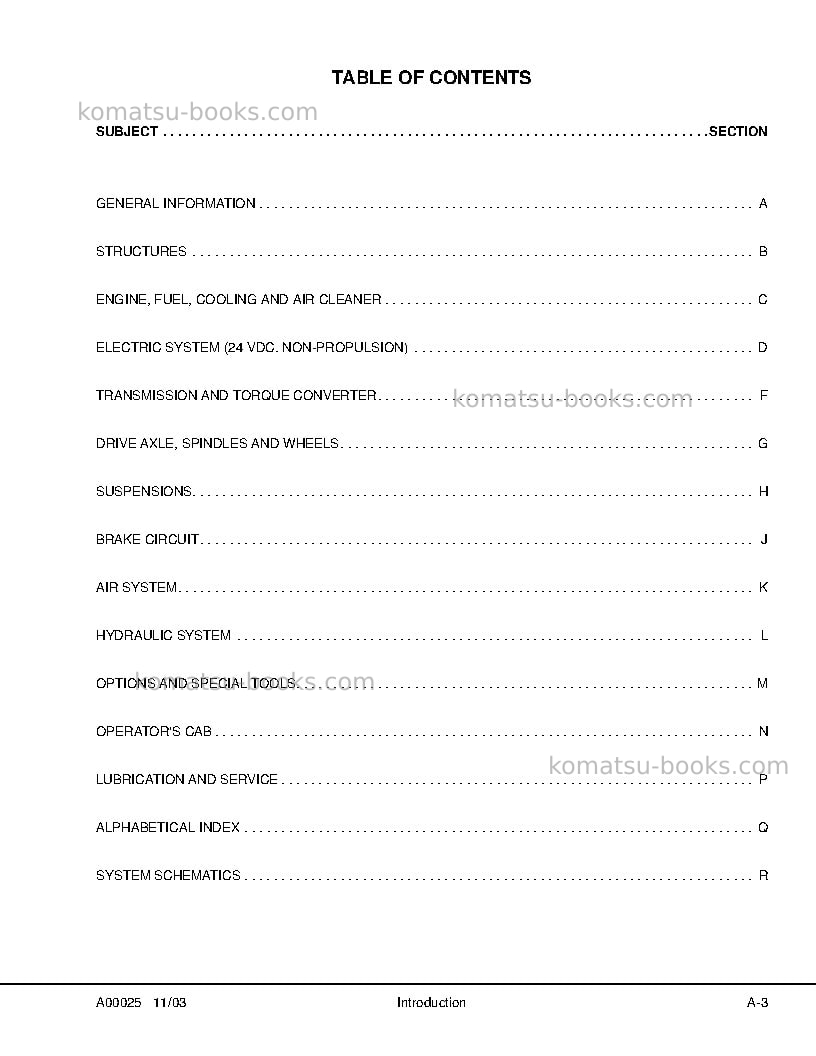 Komatsu hd1500-5usa Repair & maintenance cover Page 7
