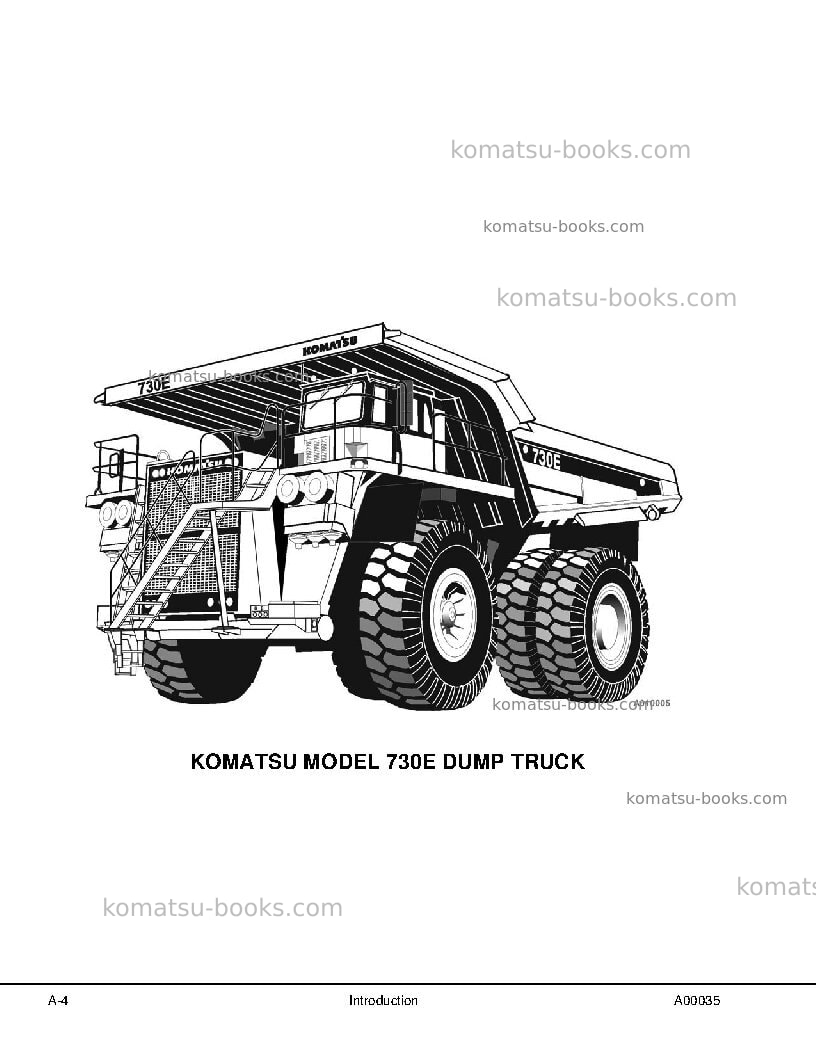 Komatsu 730eusa Repair & maintenance cover Page 7